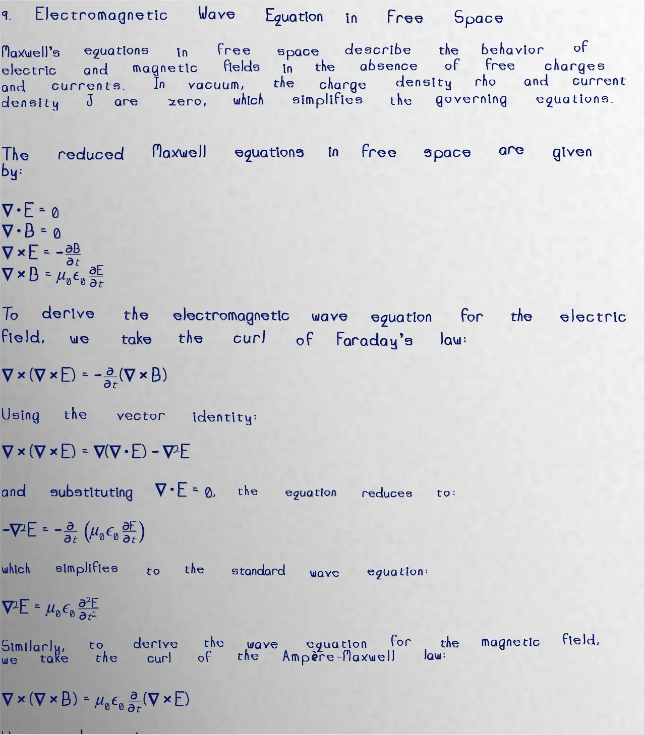 Academic handwritten assignment
